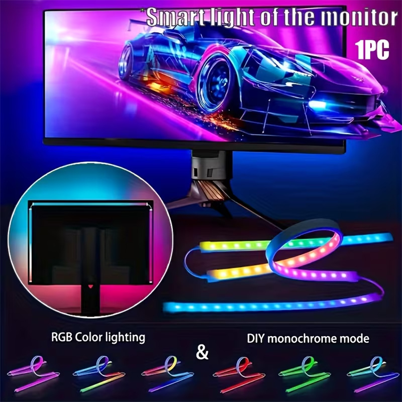 Led Strip Lights - Bande lumineuse RGB pour jeux, rétroéclairage