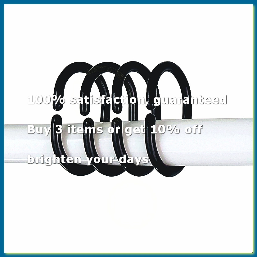 Curtain Rods - 24 anneaux de rideau de douche