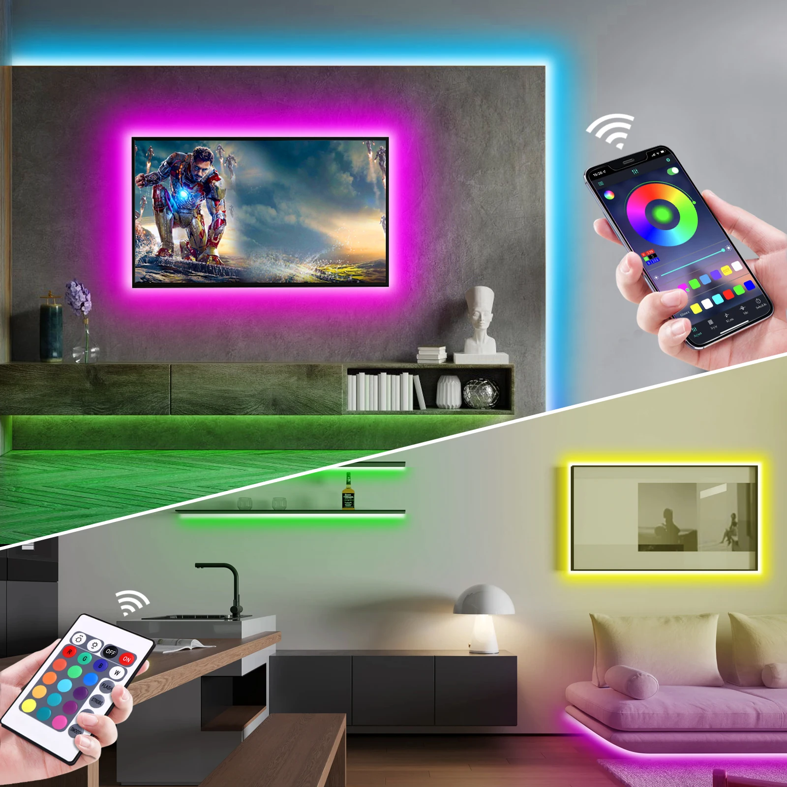 Bande lumineuse LED néon RGB,  - Led Strip Lights avis et prix